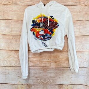 Shein Crop‎ Graphic Hoodie Sweatshirt Size Small